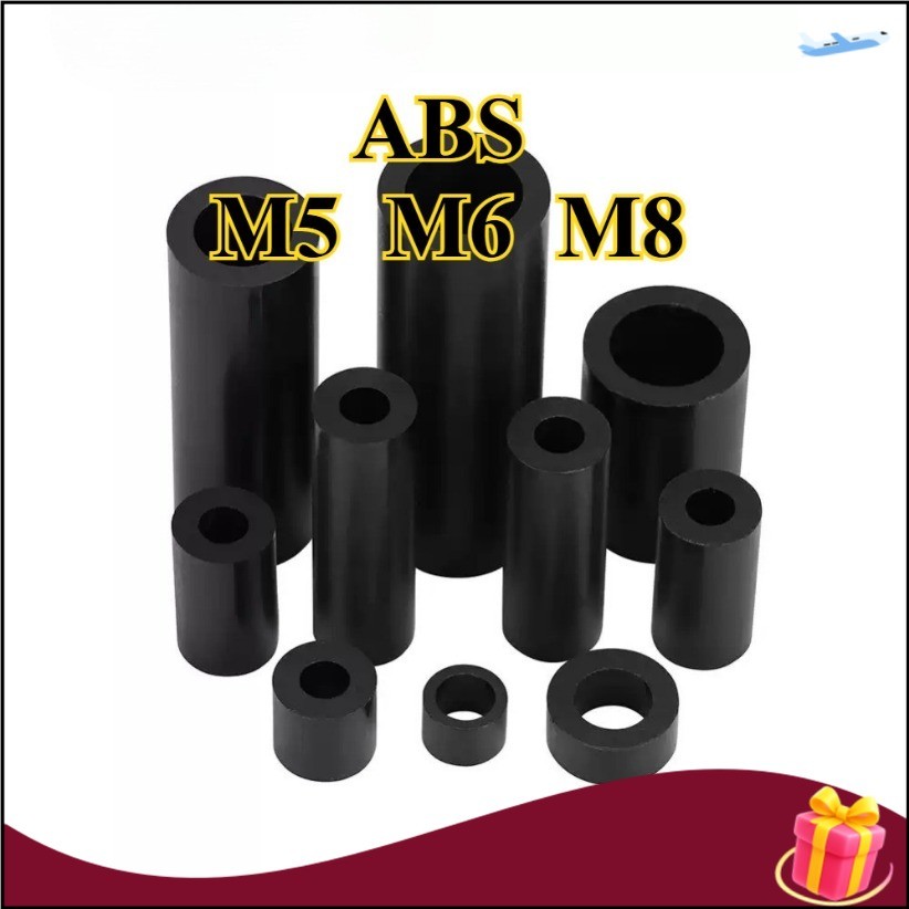 คอลัมน์ไนลอน ABS ฉนวนท่อไนลอนรอบกลวงแยกคอลัมน์พลาสติกกระบอกปลอกสนับสนุนคอลัมน์ M5/M6/M8WDY-MB