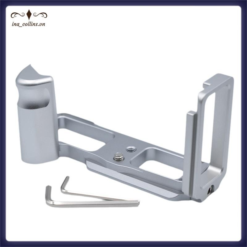 กล้อง L-Plate Bracket Quick Release Plate Grip สําหรับ OMD EM5II EM5MarkII สีเงิน
