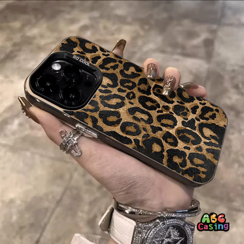 ลายเสือดาวที่เรียบง่าย เคสโทรศัพท์  สำหรับ IPhone 12 13 16 15 11 14 Pro Max XR X XS Max 8 7 Plus SE