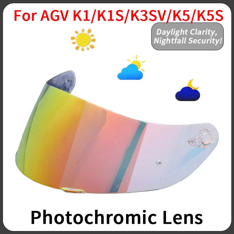 2025NEWPhotochromic VisorสําหรับAGV K5 K5S K5-S K3SV K3-SV K1 หมวกกันน็อคแว่นตาหน้าจอโล่อุปกรณ์เสริม