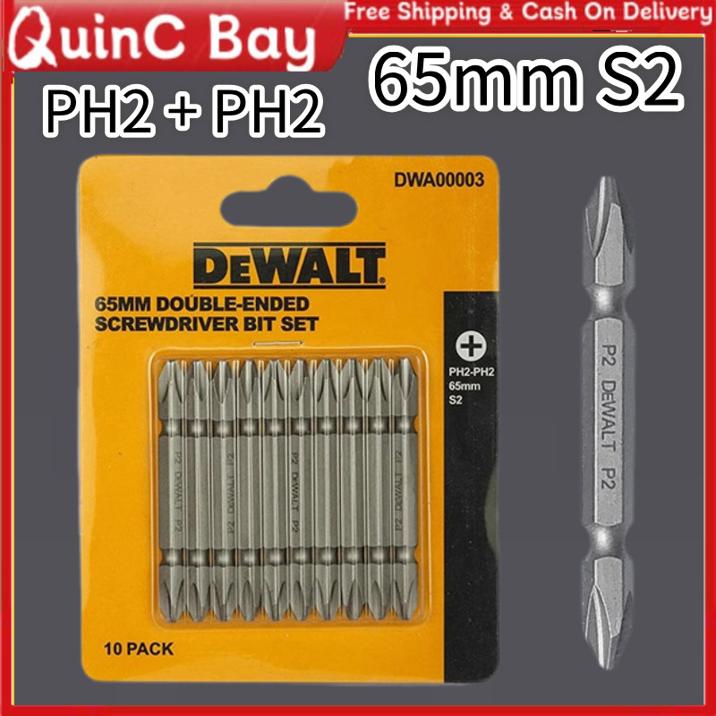 DEWALT 65 มม.เจาะ Bits ชุด Max Fit Phillips 2 SX 2" L S2 PZ1 PZ2 PH2 เครื่องมือเหล็ก Pozi