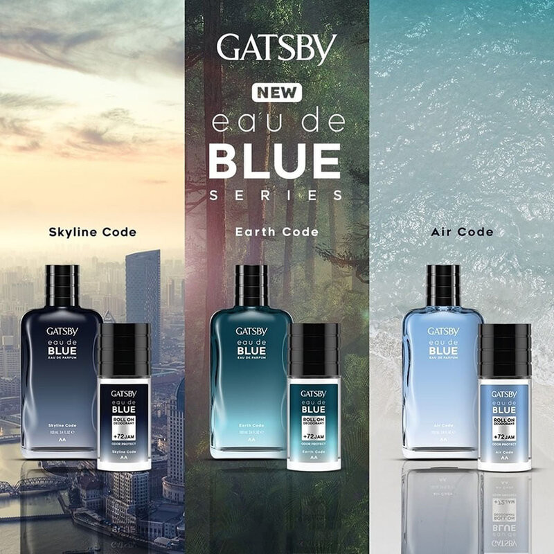 GATSBY Eau De Blue EDP แกสบี้ น้ำหอมสำหรับผู้ชาย 100ml (Skyline/Earth/Air) รูปที่ 5