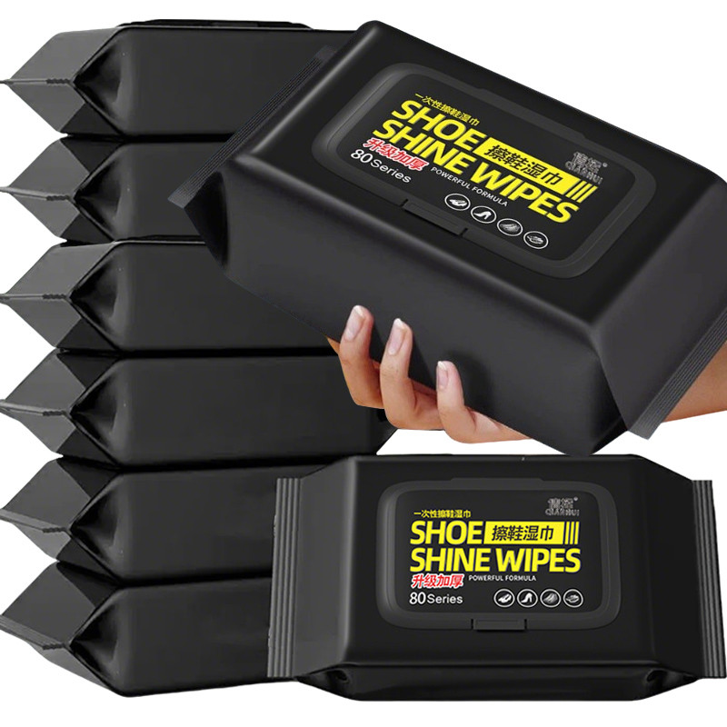 1/3/5Packs ผ้าเช็ดทําความสะอาดเปียกทําความสะอาดสีขาวแบบใช้แล้วทิ้ง - Travel Portable Dirt Removal Wipes Shine Artifact