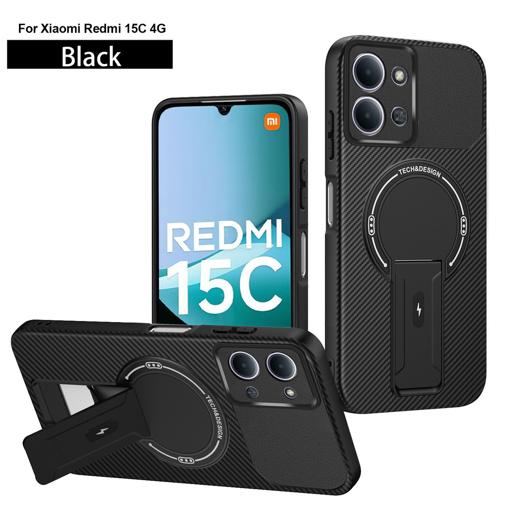 Xiaomi Redmi 15C 15 14C 13C 13 A5 A3X A3 Redmi หมายเหตุ 13 14S 14 Pro Plus Mech วงเล็บแม่เหล็กเคสโทรศัพท์ฝาครอบป้องกัน