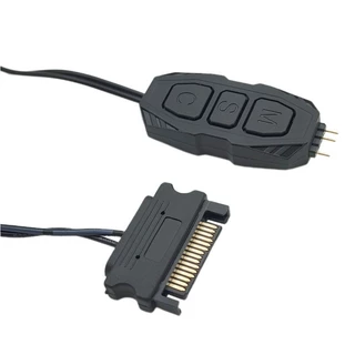 ฮับ RGB Controller พัดลม RGB ARGB 5V 3 Pin Controller ไม่ต้องใช้ซอฟต์แวร์ Controller ใส่สาย SATAชุดติดตั้งพัดลม RGB มีเอฟเฟกต์ไฟสำเร็จรูป สำหรับติดพัดลม อุปกรณ์แต่งเครื่องคอม ทำให้คอมสวยงาม K214
