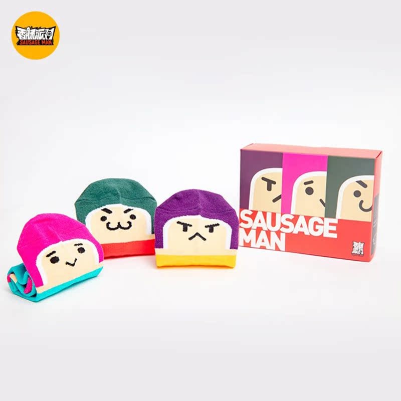 ถุงเท้าผ้าฝ้ายแบบการ์ตูน จากภาพยนตร์แอนิเมชัน Sausage Party