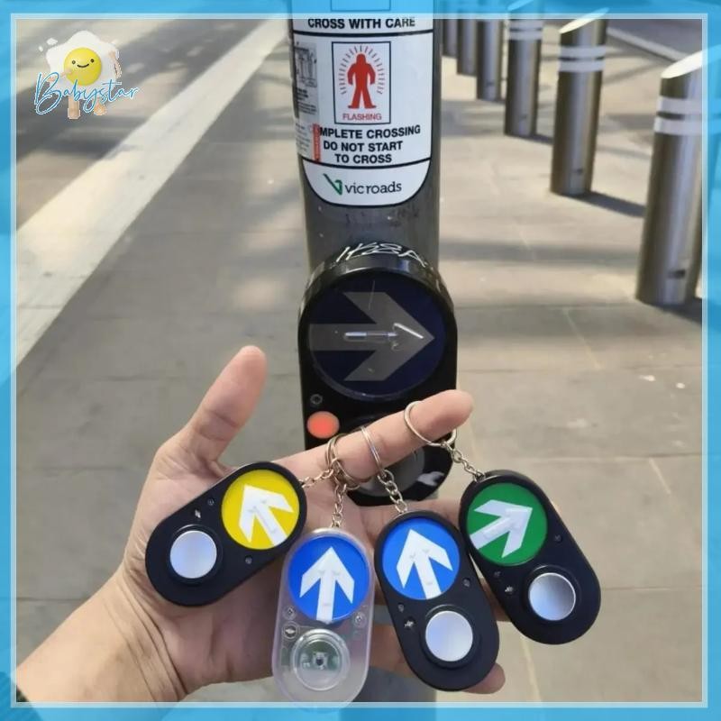 [Inthehot-t] Australian Sidewalk Traffic Light Button Keychain Sound Accessory Handheld Press To Mak