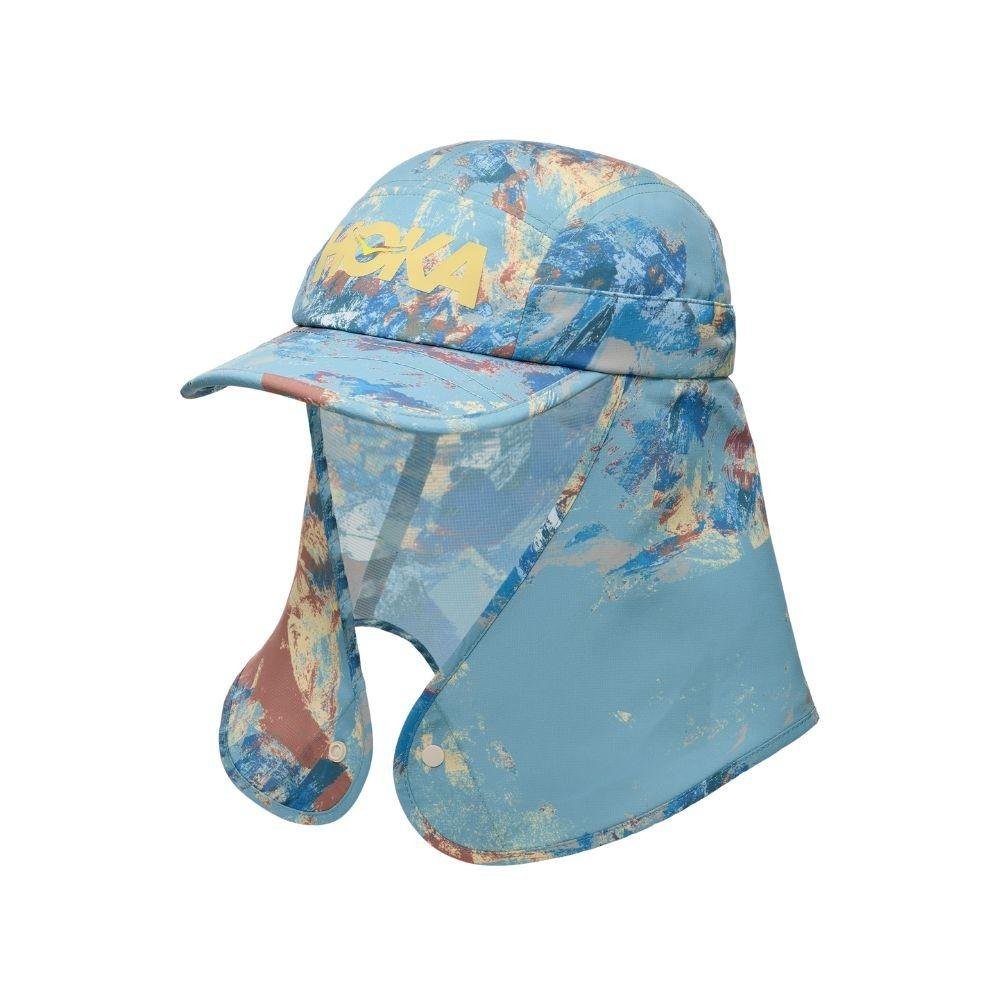 HOKA HOKA SUN RUN HAT PRT หมวกวิ่งออกกำลังกายสำหรับผู้ชายและผู้หญิง