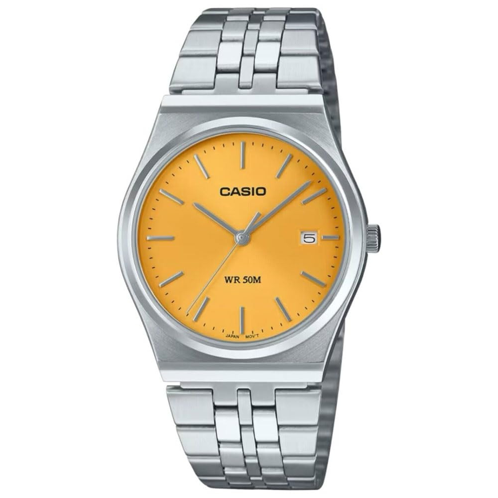 นาฬิกาข้อมือ Casio B145D, สีเหลือง, 40 มม, MTP-B145D-9AVEF-AMZUK.