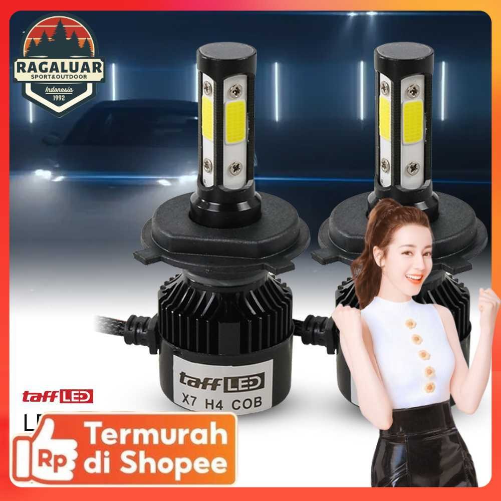 TaffLED X7 ไฟหน้ารถ LED COB ไฟหน้า H4 Cool White 2 ชิ้น - 75818-4CN