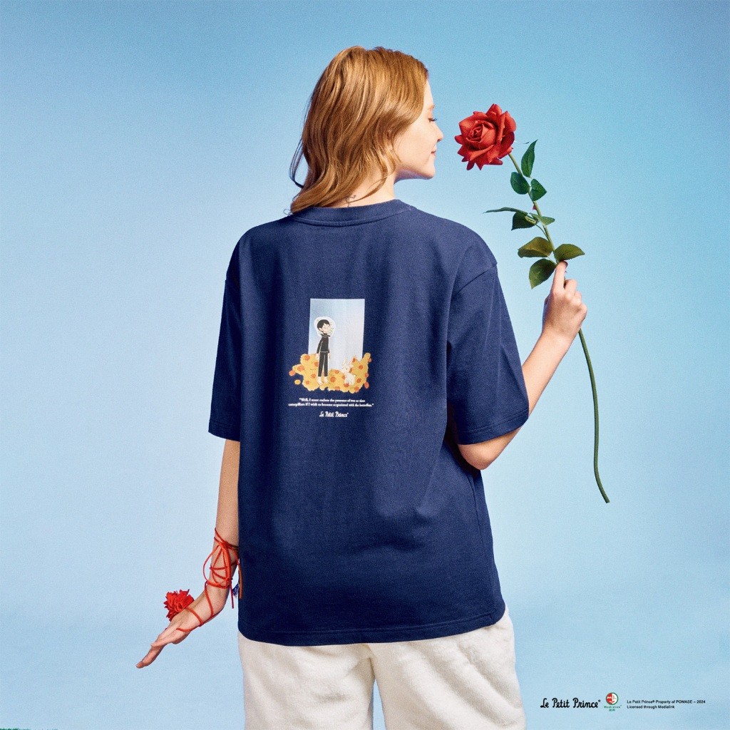 STA.STA.olulo teeเสื้อยืดโอเวอร์ไซซ์ ลาย The Rose  (The Rose Oversize T-Shirt - olulo x Little Princ