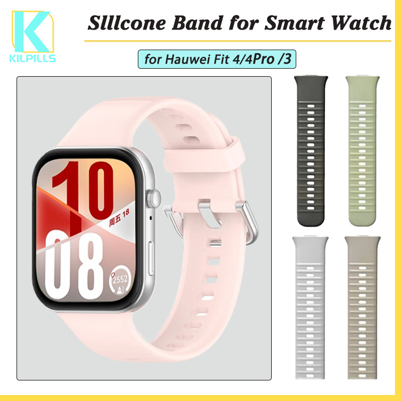 สายนาฬิกาแบบสปอร์ตสําหรับ for Huawei Watch Fit 5 4 3 / 5 4 Pro อุปกรณ์เสริมยางซิลิโคนเปลี่ยน for Huawei Fit 3