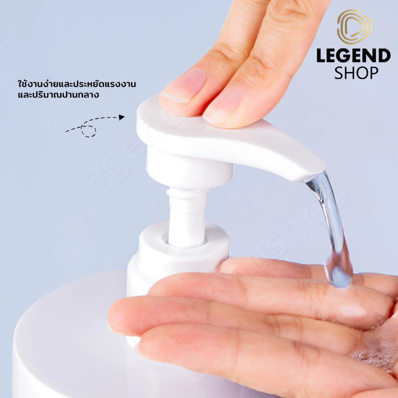 ขวดปั๊มรีฟิลพลาสติก 500ml/1000ml ความจุใหญ่ ปากกว้าง เก็บสบู่เหลว แชมพู โลชั่น พกพาสะดวก thumbnail 5