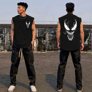 Sea.Tee เสื้อกีฬา เสื้อแขนกุด plus size ผ้าCotton 100% สบายและนุ่ม 'Venom' 3XL