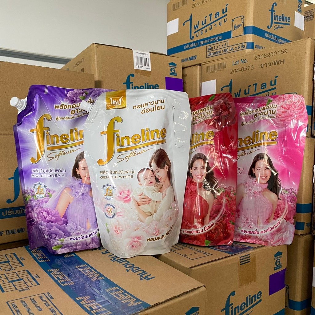 momo_stock (1 ถุง) Fineline ไฟน์ไลน์ น้ำยาปรับผ้านุ่ม สูตรมาตรฐาน 1300 มล.