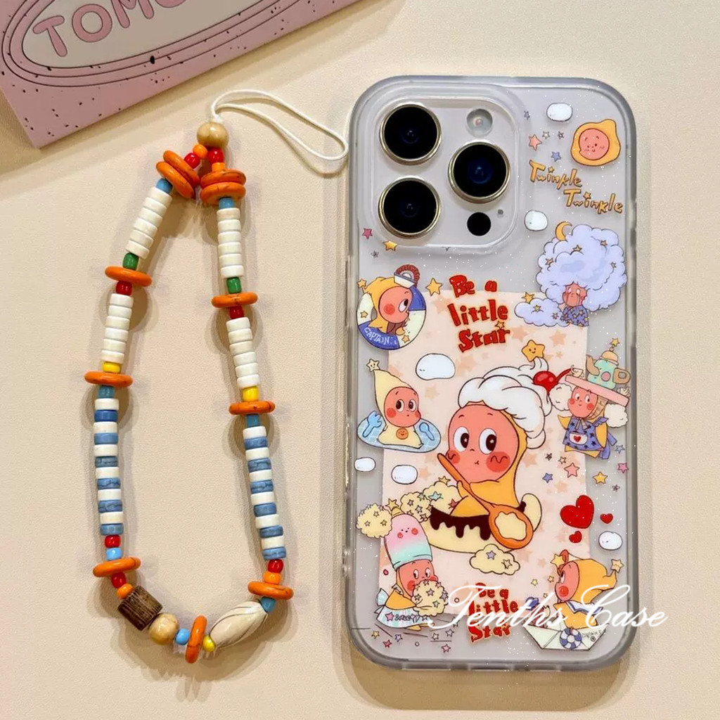 เข้ากันได้กับ IPhone 16 15 14 13 12 11 Pro Max X XR Xs Max 7 8 Plus SE2020 น่ารัก Little Stars เคสโทรศัพท์ปกอ่อน