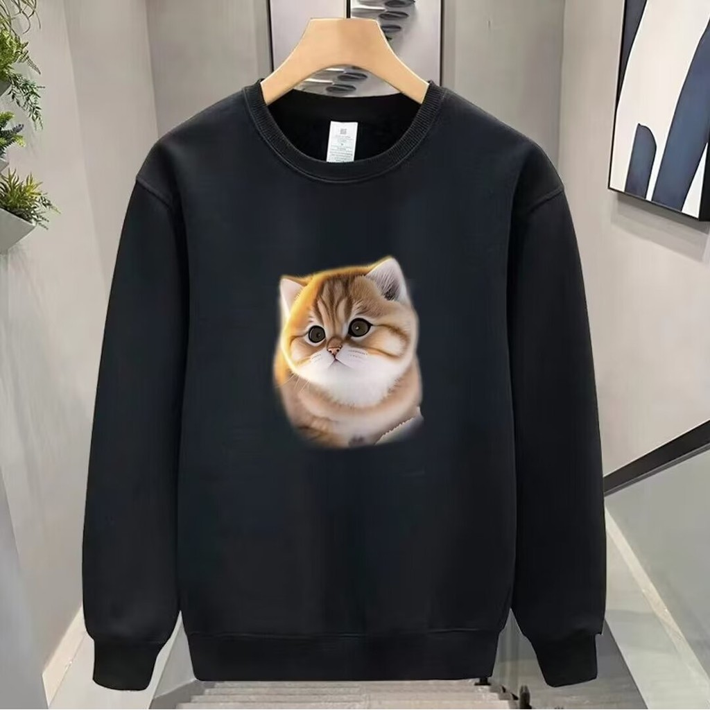 2025 NEW 2025W-001 Huamian Sweatshirt 350g Round Neck Black White M-5XL P22new23 CJYW