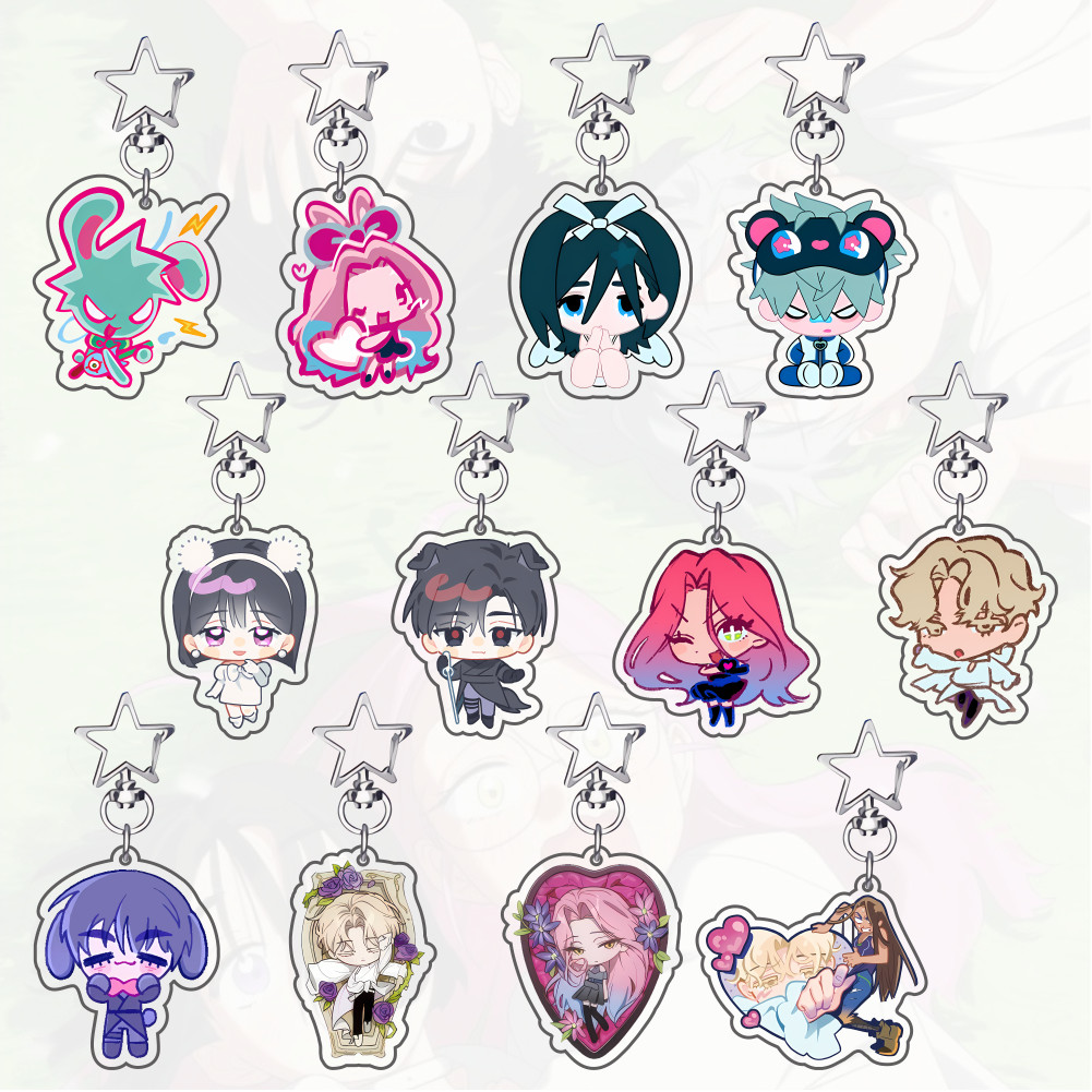 อะนิเมะ Alien Stage Chibis พวงกุญแจยอดนิยมสําหรับผู้หญิงอุปกรณ์เสริมกระเป๋า Luka Ivan Till Mizi Hyun