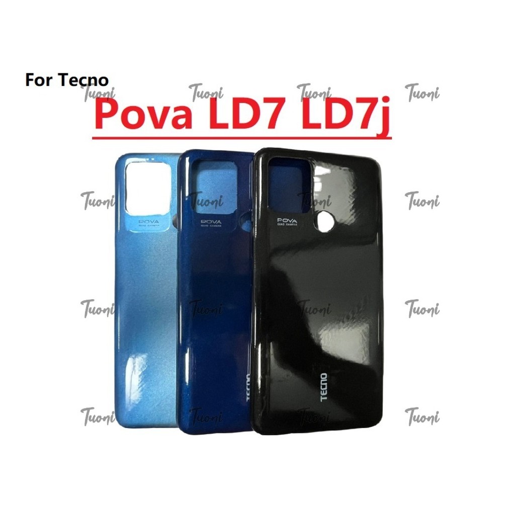 ฝาหลังแบตเตอรี่สําหรับ Tecno Pova LD7 LD7j ด้านหลังประตูด้านหลังกรณี