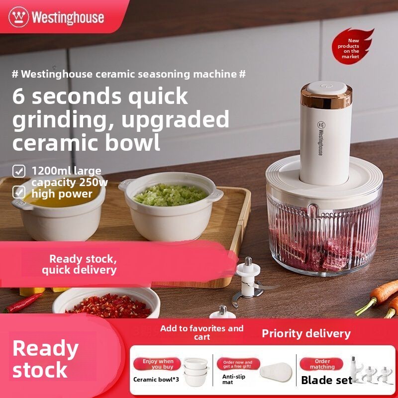 American Westinghouse Meat Grinder Household Multifunctional Cooking Blender Mincer Vegetable Choppe