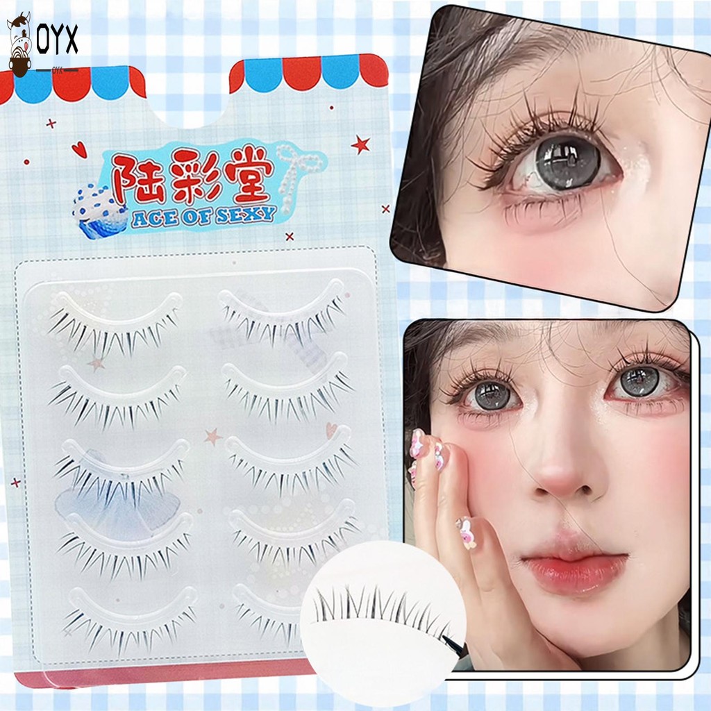 โปร่งใส Band Wispy Eyelashes แต่งหน้า Extensions Strip Lashes สําหรับผู้หญิงและเด็กผู้หญิงอุปกรณ์เครื่องสําอาง