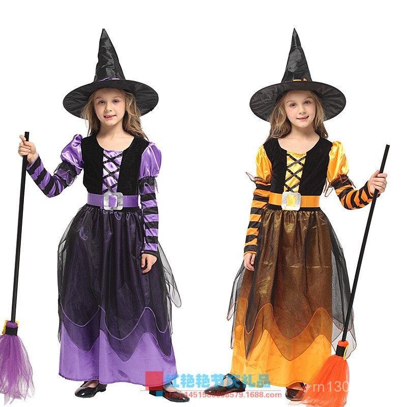 ชุดคอสเพลย์ G-0309A Magic สำหรับ HALLOWEEN ชุดแม่มดเด็ก