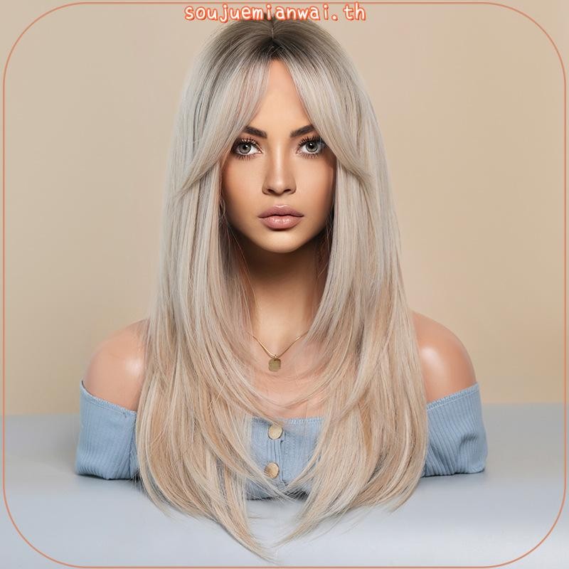 7jhh WIGS Europe America MW9039 วิกผมยาว สีบลอนด์ สําหรับผู้หญิง