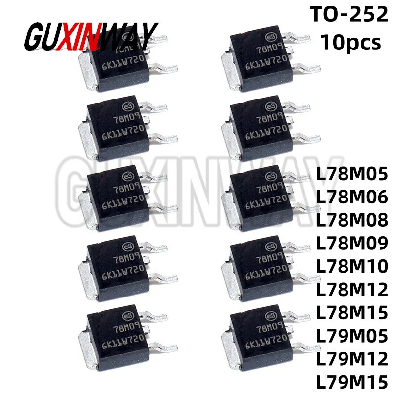 5PCS L78M05 L78M06 L78M08 L78M09 L78M10 L78M12 L78M15 L79M05 L79M12 L79M15 TO-252 Field Effect ทรานซ