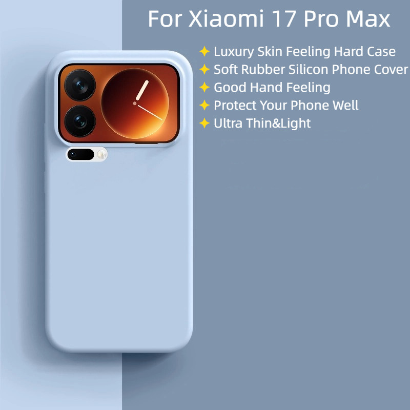 สําหรับ Xiaomi 17/Xiaomi 17 Pro/Xiaomi 17 Pro Max กรณีหรูหราผิวรู้สึกยางนุ่มซิลิโคนเหลว Hard ฝาครอบโ
