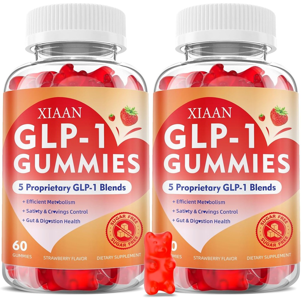 GLP1 Gummies, Natural GLP-1 Supplement with Berberine Akkermansia Probiotic GLP Activate Supplement