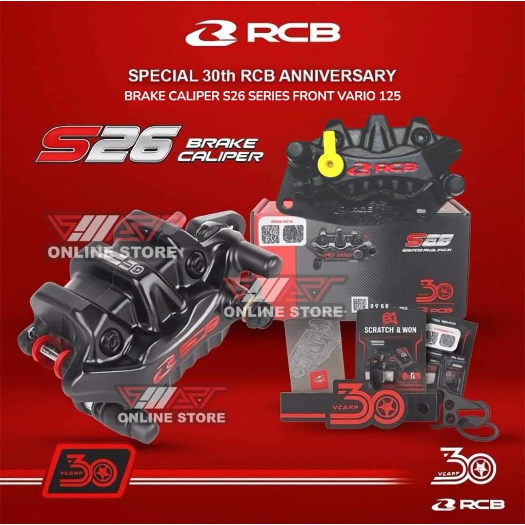 RCB RCB S26 Special Edition 30TH Anniversary Caliper - Beat, Scoopy, Vario 125
