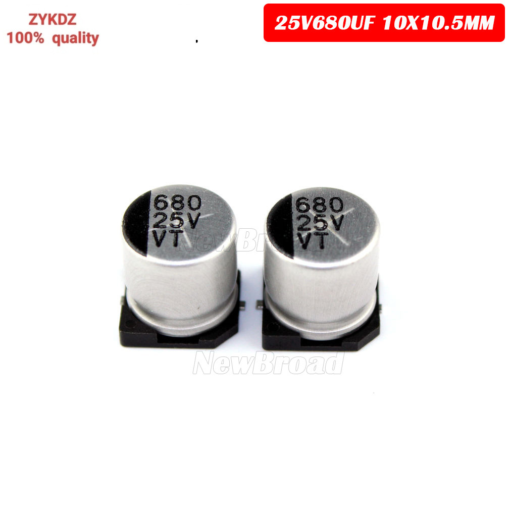 10PCS SMD อลูมิเนียม Electrolytic Capacitor 16V 25V 400V 6.8UF 68UF 680UF 4X5.8 6.3*5.4 10*10.5 10*1