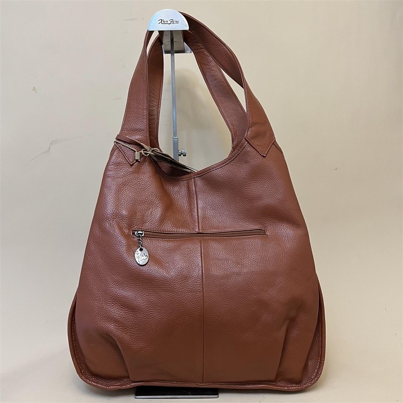 X Xunfeng เครื่องหนังหนังวัวชั้นแรกกระเป๋าหนังแท้สุภาพสตรีขนาดใหญ่ Multi-Space กระเป๋าสะพายแบบพกพา T