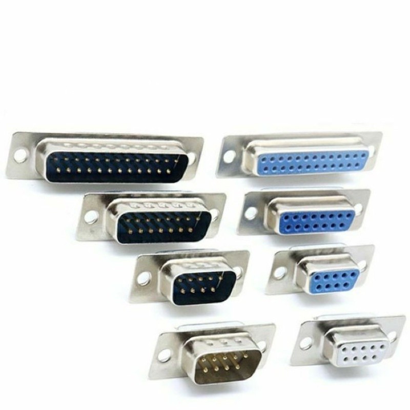 พร้อมส่งออกบิลได้  ชุดหัวประกอบ DB-9 DB9  ,DB15 ,DB25 Male Female Connector with socket D-Sub 9 pin 
