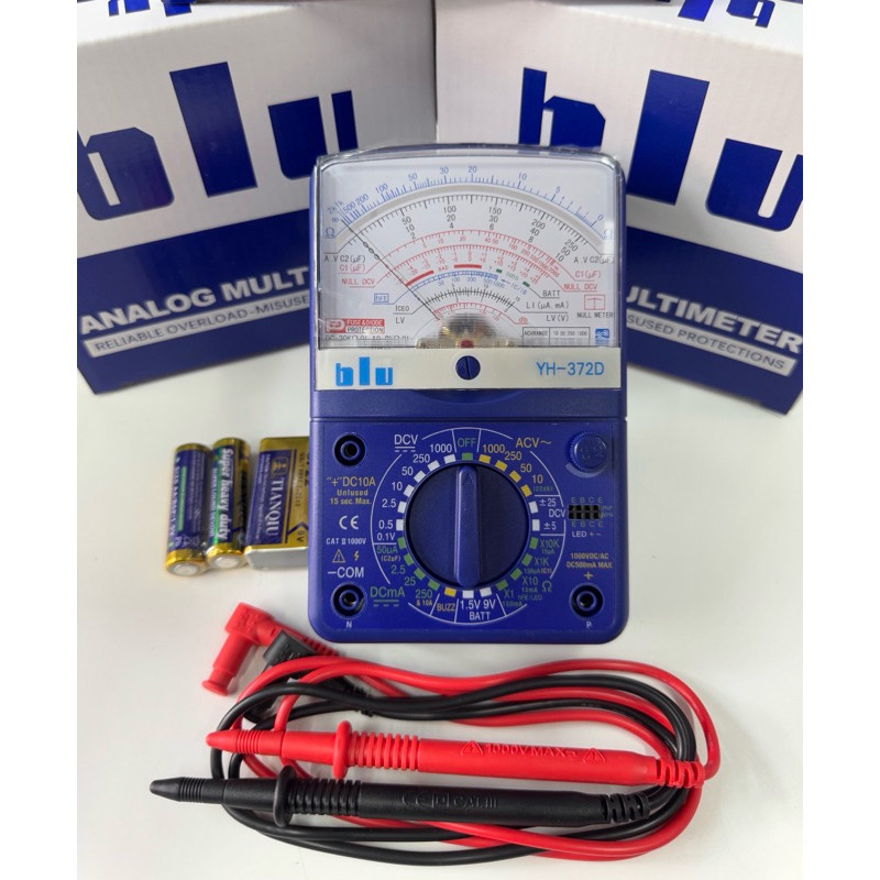 มัลติมิเตอร์แบบอนาล็อค ยี่ห้อ blu รุ่น YH-372D