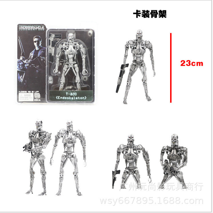 NECA Terminator Movie Series T800 Card-mounted Frame 7Flexible Joints Doll Model Garage kits ornamen