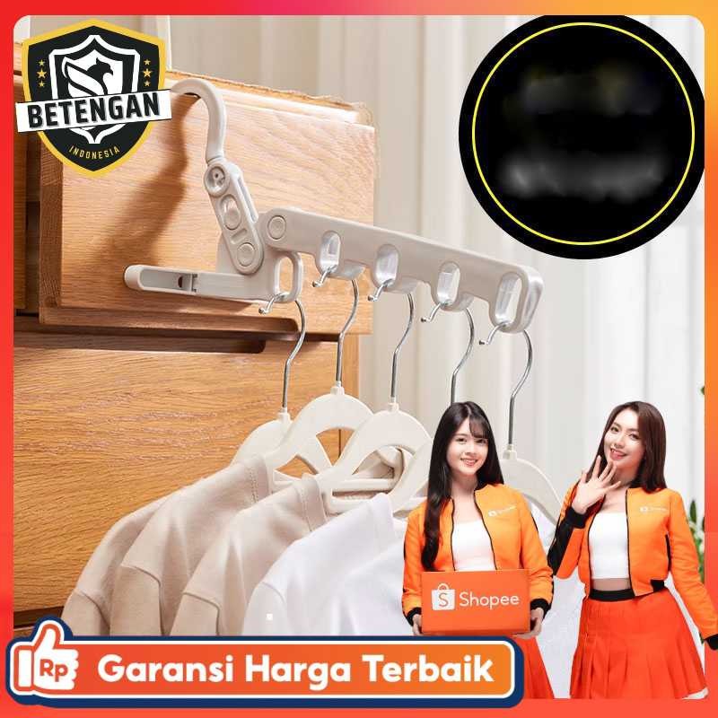 FMA ไม้แขวนเสื้อพับได้ 5 หลุม แบบพกพา 24.5 ซม. - FMA5H