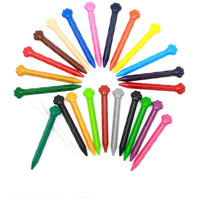 【24 สี/ 36 สี】พลาสติกใหม่ไม่สกปรกมือแมวจัด แต่งสีเทียน - รูปที่ 5