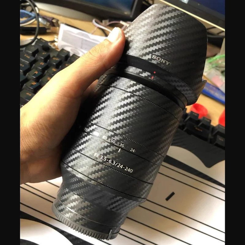 เลนส์กล้องสติกเกอร์สําหรับ Sony FE 24-240 20-70 F4 24-105 F4G FE24-240 SEL24105G Coat Wrap ฟิล์มป้อง