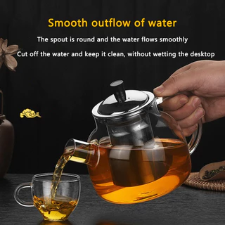 แก้วหม้อชา Infuser 800ML / 1500ML กาน้ําชาทนความร้อนแยกน้ํากาต้มน้ําด้านในจีน Kung Fu กรองชา Teaware