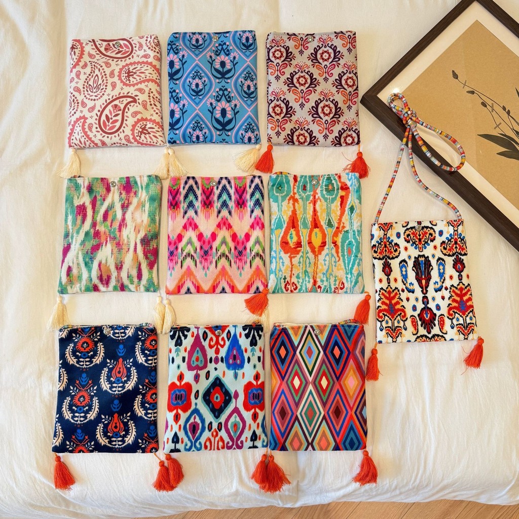 กระเป๋าสะพายข้างสไตล์ศิลปะสำหรับ 여성 ออกแบบโดย Edles พร้อมช่องใส่มือถือและเหรียญ JZ109MY