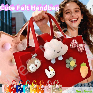 [HOT]High-end Cute Felt Handbag Cartoon Mommy Bag Hundred Day Banquet Gift Shopping Bag  Gift bag