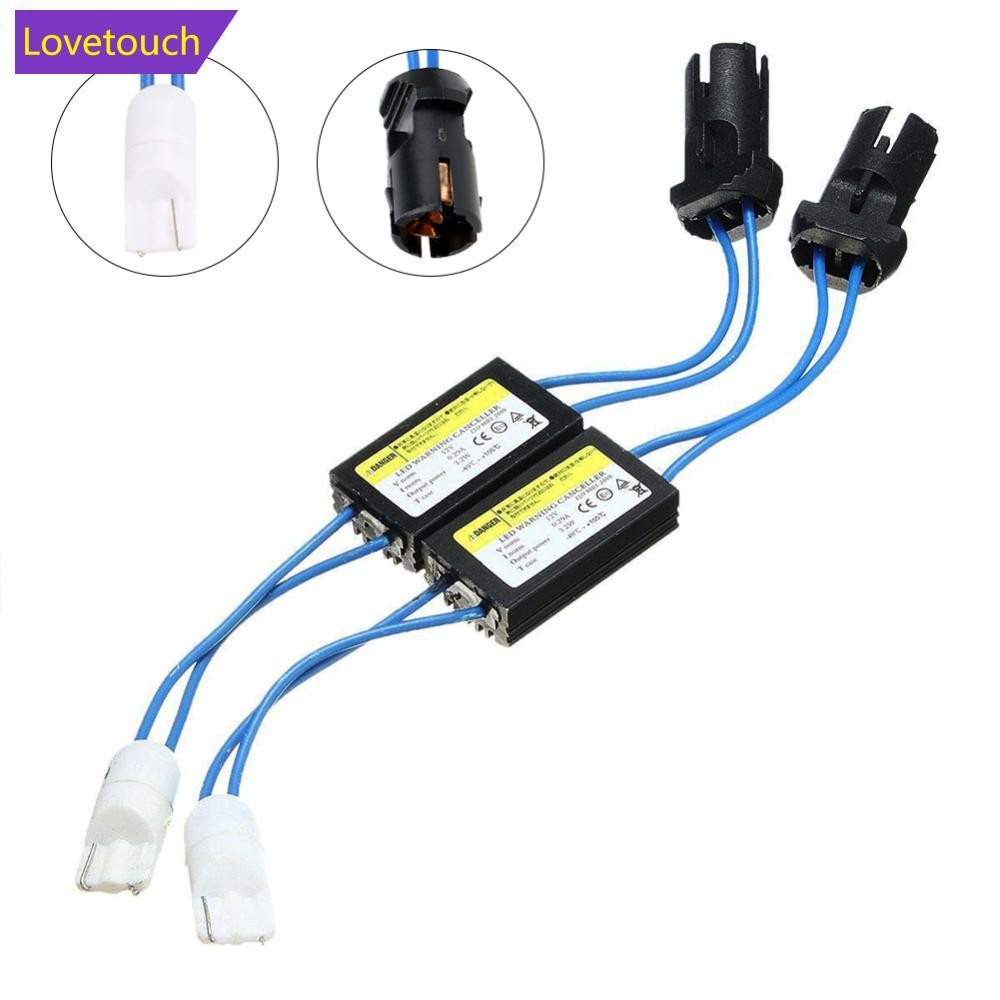 LOVETOUCH 2 ชิ้น 12 โวลต์ LED คําเตือน Canceller ถอดรหัส 501 T10 W5W ไม่มี Canbus OCB ข้อผิดพลาดโหลด