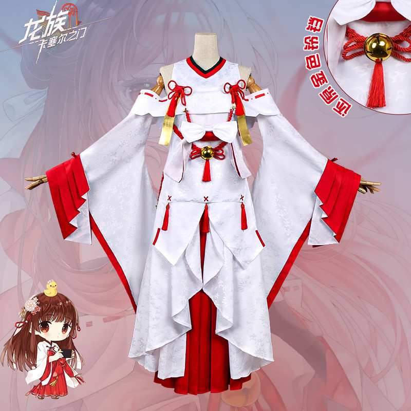 Dragon Raja Cos เสื้อผ้าประตูที่จะกรณี Uesugi Erii คอสเพลย์อะนิเมะเกมอะนิเมะเสื้อผ้าหญิงครบชุด