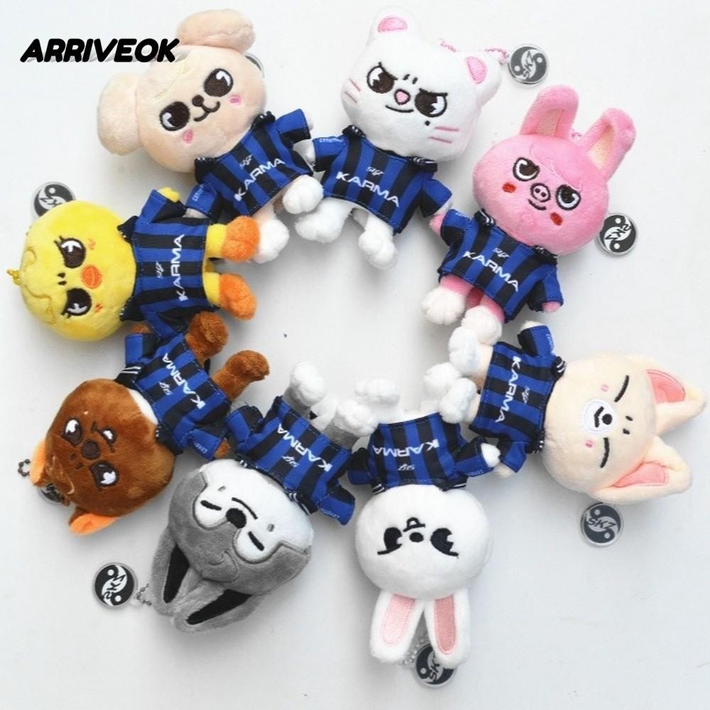 ARRIVEOK SKZOO Karma ตุ๊กตาพวงกุญแจ,แบบพกพา Felix KARMA SKZOO Plush Evil Emotion สไตล์พวงกุญแจ, Stay