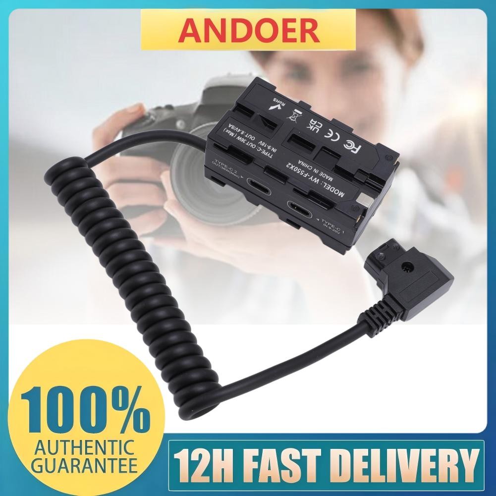 D TAP To NP F สองด้านอะแดปเตอร์ Dummy แบตเตอรี่ม้วนอะแดปเตอร์ปลอดภัยสำหรับ F550 F750 F970 แบตเตอรี่