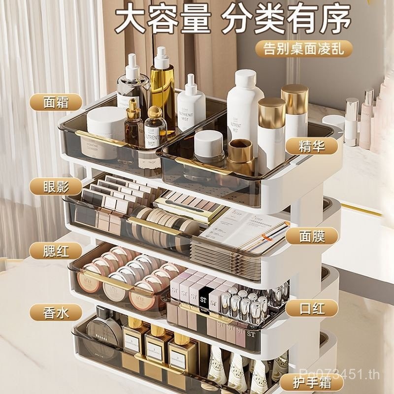 Multi-Layer Desktop Mask เครื่องสําอาง L ลิปสติก Dresser Skin Care ผลิตภัณฑ์ชั้นเก็บกล่องเก็บ W V9LU