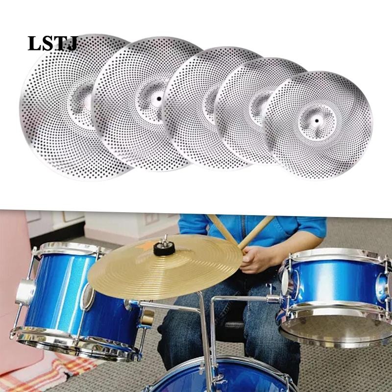 [Lstjj] 5 ชิ้น Mute Cymbal Set Drummer Practice Cymbal สําหรับห้องนอน Rehearsal Room