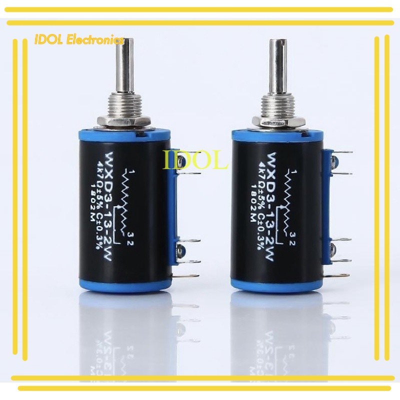 จากท กทม VR WXD3-13-2W Precision Rotary Multiturn Wirewound  ตัวต้านทานปรับค่าได้Resistor10k 1k. 100