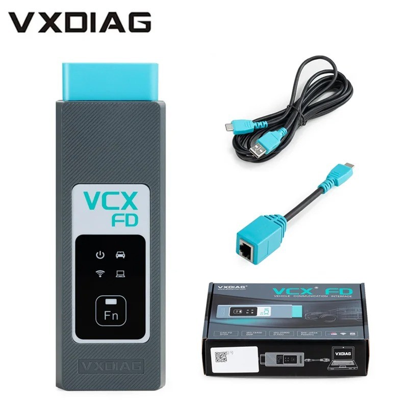 VXDIAG VCX FD เครื่องมือวินิจฉัยสําหรับ GM Ford Mazda J2534 ECU การเขียนโปรแกรม CAN-FD DOIP Full ระบ
